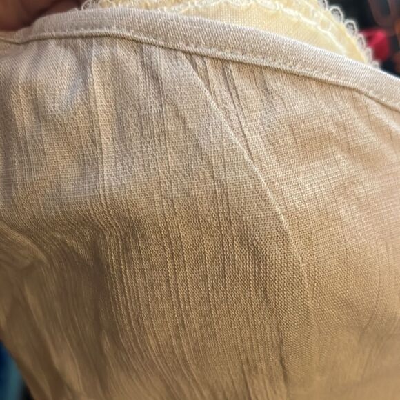 Free People Beige Last Rose Stretch Spaghetti Strap V-Neck Bodysuit- XS-NEW - Picture 11 of 11